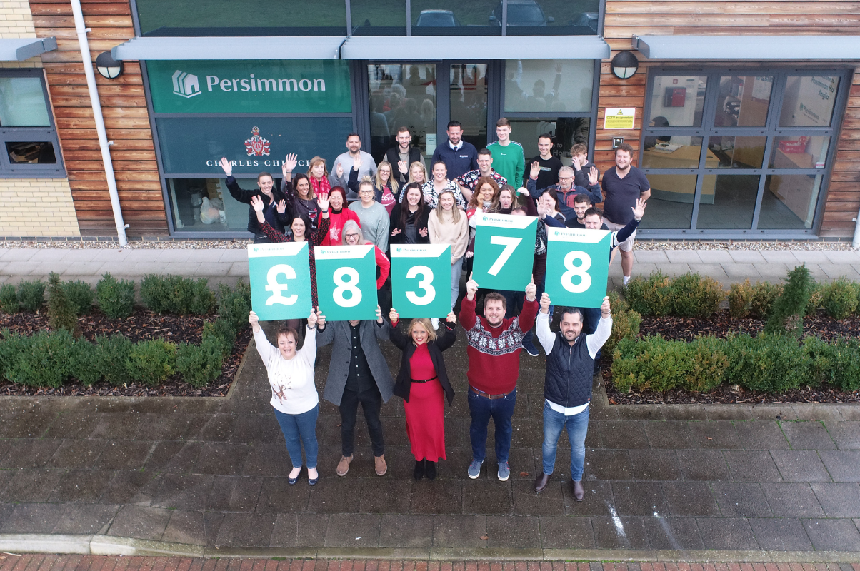 Persimmon Homes Anglia raise over £8,000